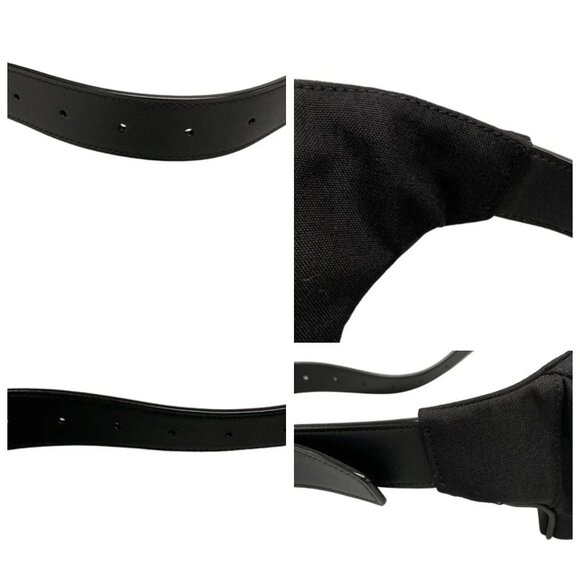 SAINT LAURENT PARIS Classic Monogram Belt Bag Black Canvas Leather 840-061725 - Picture 7 of 14